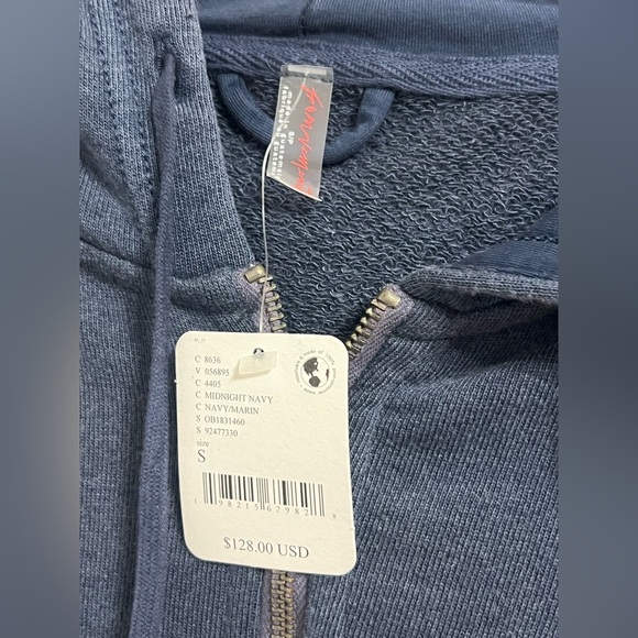FREE PEOPLE Women's Blue Hoodie - Picture 4 of 6
